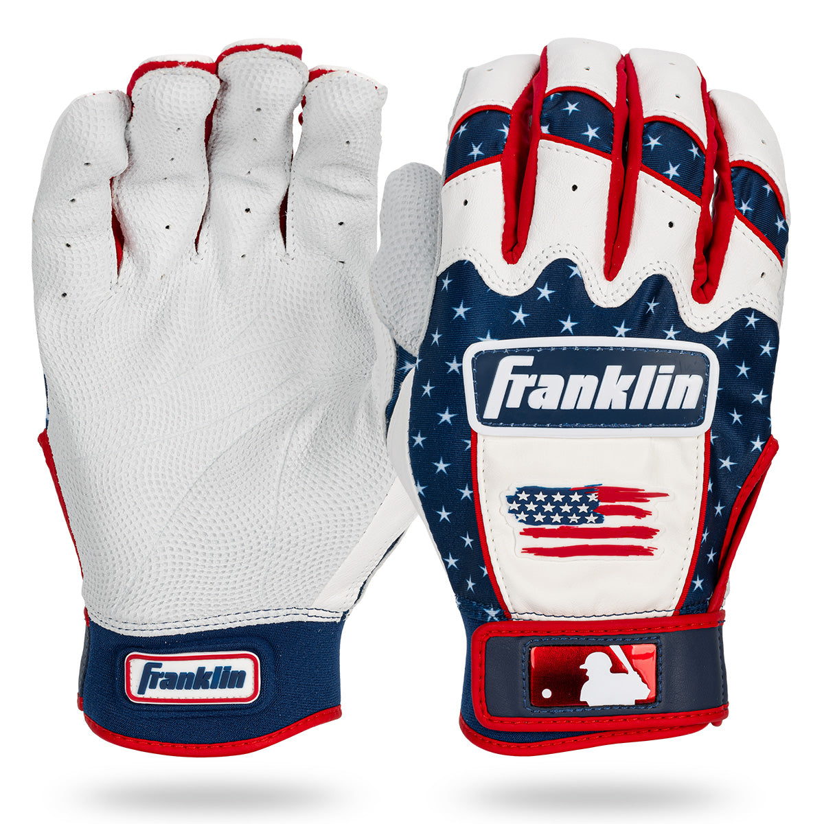 Franklin Adult 2024 July 4th MLB CFX Baseball Batting Gloves