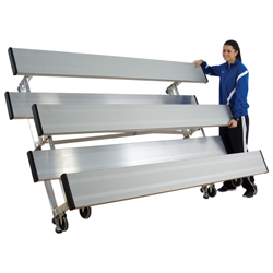 3 Row 8' Tip n' Roll Bleacher (seats 15)
