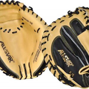 All-Star Pro-Elite Series 33.5" Baseball Catcher's Mitt - BROWN | BLACK / THROWS RIGHT