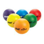 Voit Tuff Coated Foam Low-Bounce Ball - 5 in. Mini - Color My Class (Set of 6)
