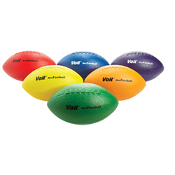 Coated Foam 8 1/2 in. Football - Color My Class (Set of 6)