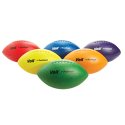 Coated Foam 9 3/4 in. Football - Color My Class (Set of 6)