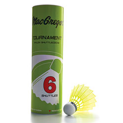 MacGregor®Tournament Shuttlecock - Yellow - Set of 6