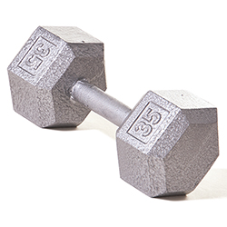 Hex Dumbbell w/ Straight Handle 35 lb