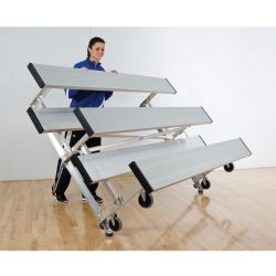 3 Row 8' Tip n' Roll Bleachers (colored)